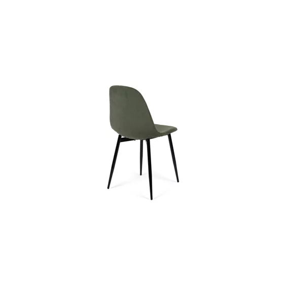 Scaun Marie, 45x52x85 cm, Metal/Stofa Raiata, Negru/Verde picture - 5