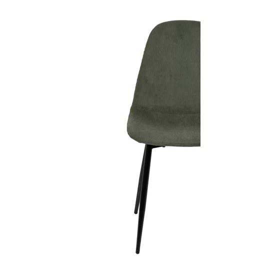 Scaun Marie, 45x52x85 cm, Metal/Stofa Raiata, Negru/Verde picture - 7