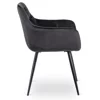 Scaun Maritimo, 57x57x84 cm, Structura Metalica, Catifea Neagra picture - 4