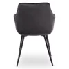 Scaun Maritimo, 57x57x84 cm, Structura Metalica, Catifea Neagra picture - 5
