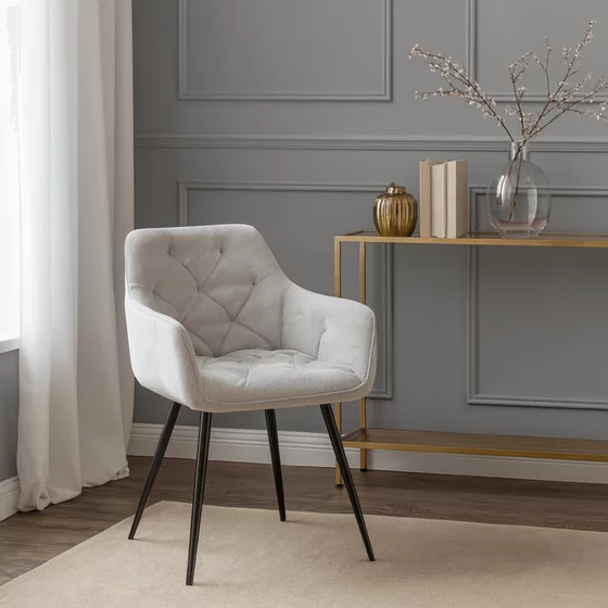 Scaun Maritimo, 57x57x84 cm, Structura Metalica, Stofa Beige picture - 6