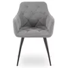 Scaun Maritimo, 57x57x84 cm, Structura Metalica, Stofa Gri picture - 2