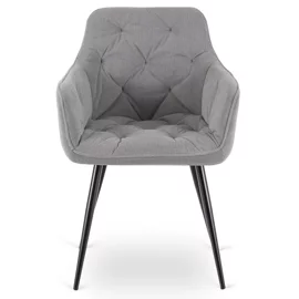 Scaun Maritimo, 57x57x84 cm, Structura Metalica, Stofa Gri