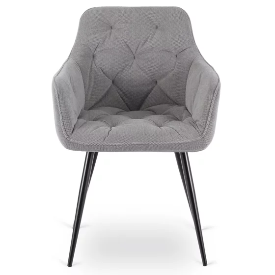 Scaun Maritimo, 57x57x84 cm, Structura Metalica, Stofa Gri picture - 2