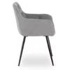 Scaun Maritimo, 57x57x84 cm, Structura Metalica, Stofa Gri picture - 3