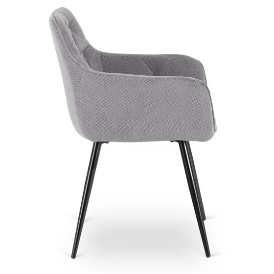 Scaun Maritimo, 57x57x84 cm, Structura Metalica, Stofa Gri picture - 3