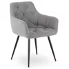Scaun Maritimo, 57x57x84 cm, Structura Metalica, Stofa Gri picture - 1