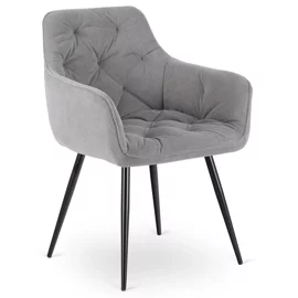 Scaun Maritimo, 57x57x84 cm, Structura Metalica, Stofa Gri
