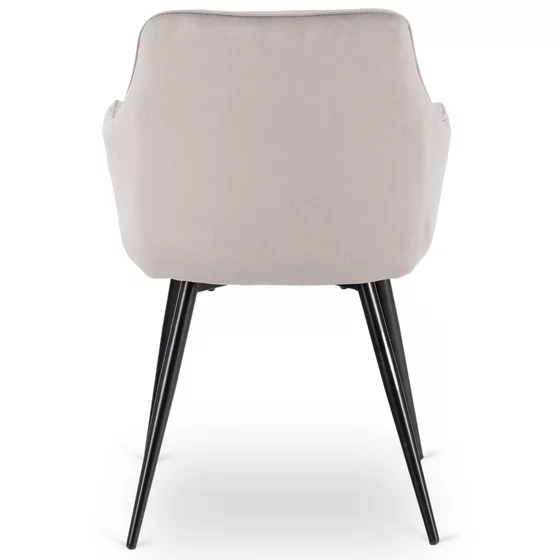 Scaun Maritimo, 57x57x84 cm, Structura Metalica, Catifea Gri picture - 4