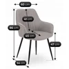 Scaun Marocco, 60x54x86 h cm, Stofa Gri picture - 6