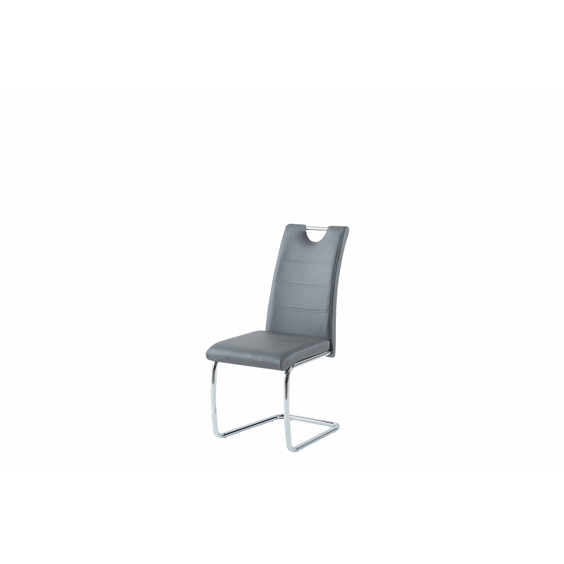 Scaun mars, piele ecologica, 42x60x97 cm, gri
