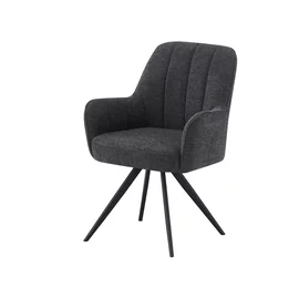 Scaun MontBlanc, 57x63x87 cm, Stofa, Gri Inchis