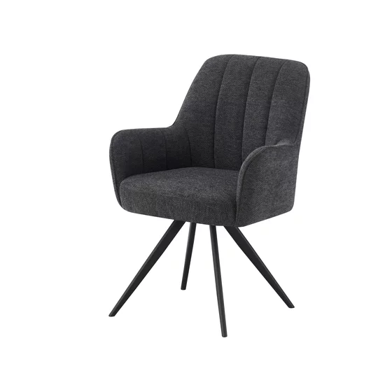 Scaun MontBlanc, 57x63x87 cm, Stofa, Gri Inchis picture - 1