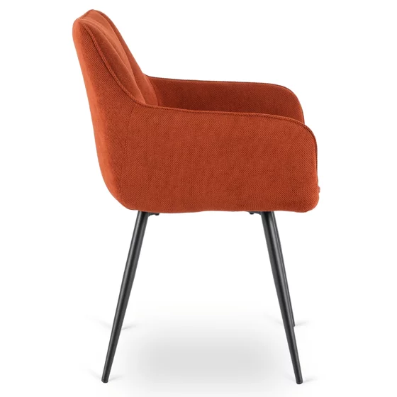 Scaun Narnia, 56x50x85 cm, Structura Metalica, Stofa Caramizie picture - 6