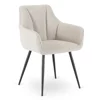 Scaun Narnia, 56x50x85 cm, Structura Metalica, Stofa Crem picture - 1