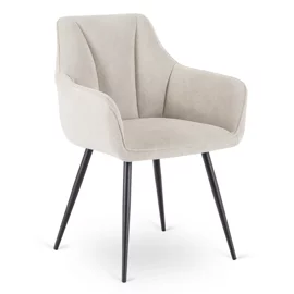Scaun Narnia, 56x50x85 cm, Structura Metalica, Stofa Crem
