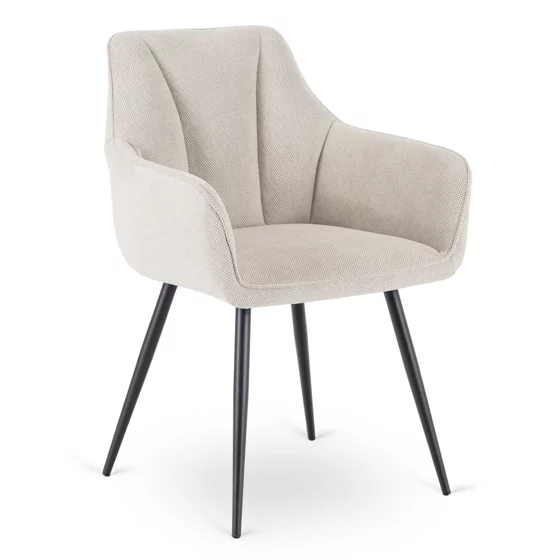 Scaun Narnia, 56x50x85 cm, Structura Metalica, Stofa Crem picture - 1
