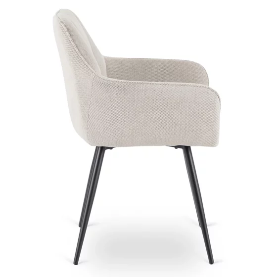 Scaun Narnia, 56x50x85 cm, Structura Metalica, Stofa Crem picture - 4