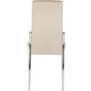 Scaun Noble, 46x48x101 H CM, Structura metalica, Crom/Beige picture - 8