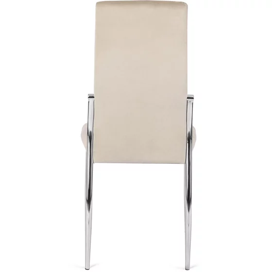 Scaun Noble, 46x48x101 H CM, Structura metalica, Crom/Beige picture - 8