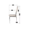 Scaun Noble, 46x48x101 H CM, Structura metalica, Crom/Beige picture - 10