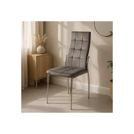 Scaun Noble, 46x48x101 H CM, Structura metalica, Crom/Gri