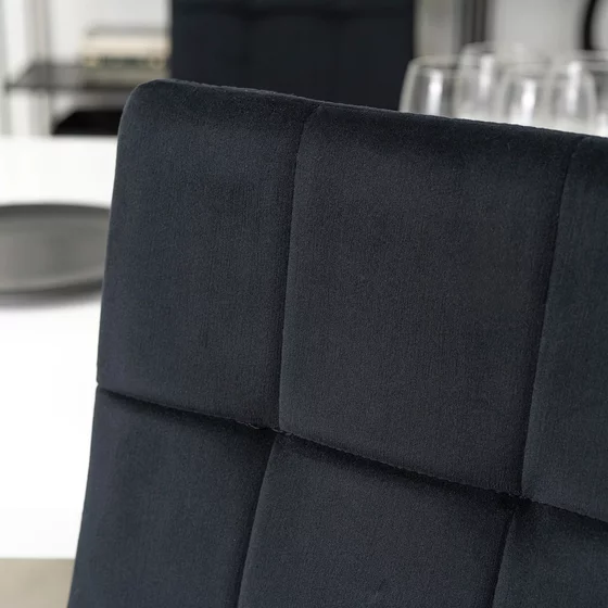 Scaun Noble, 46x48x101 H CM, Structura metalica, Crom/Negru picture - 4