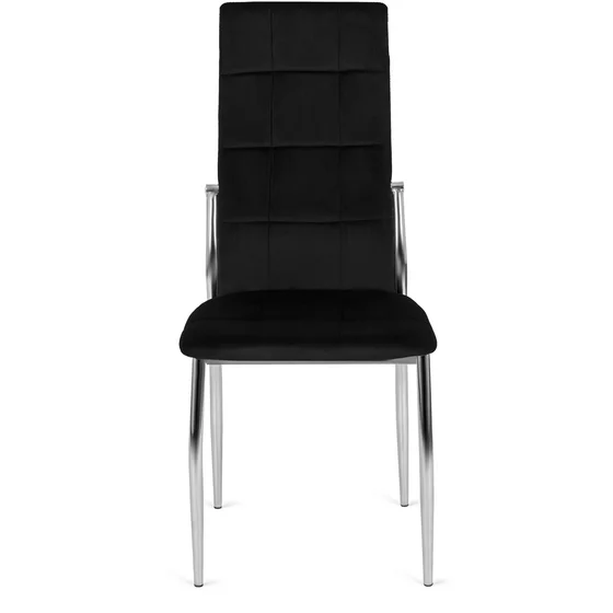 Scaun Noble, 46x48x101 H CM, Structura metalica, Crom/Negru picture - 7