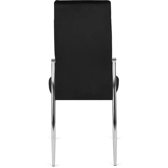 Scaun Noble, 46x48x101 H CM, Structura metalica, Crom/Negru picture - 9