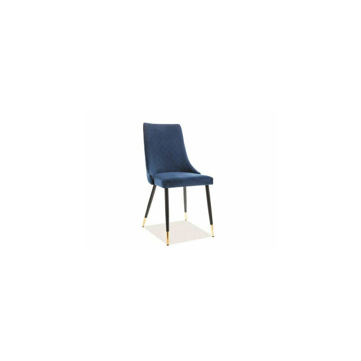 Scaun piano velvet albastru navy