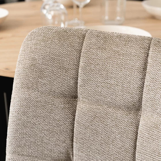 Scaun Popy 2, 43x52x90,5 H CM, Structura metalica, Negru/Bej picture - 6