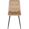 Scaun Popy, 43x52x90,5 H CM, Structura metalica, Catifea Bej picture - 2