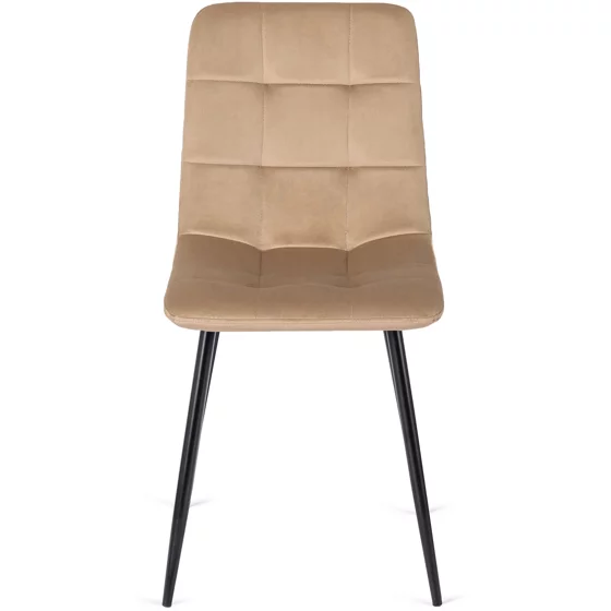 Scaun Popy, 43x52x90,5 H CM, Structura metalica, Catifea Bej picture - 2