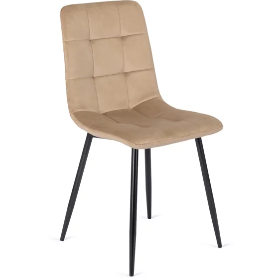 Scaun Popy, 43x52x90,5 H CM, Structura metalica, Catifea Bej picture - 1