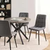 Scaun Popy, 43x52x90,5 H CM, Structura metalica, Catifea Gri picture - 3