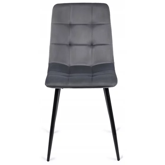 Scaun Popy, 43x52x90,5 H CM, Structura metalica, Catifea Gri picture - 2