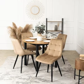 Scaun Riocco, 49x57x89 h cm, Catifea Bej