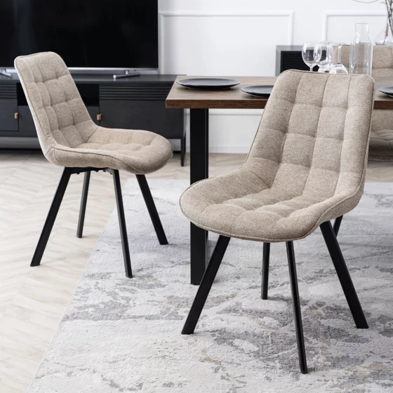Scaun Rivulus 2, 53x59x87 h cm, Stofa Beige picture - 2