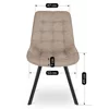 Scaun Rivulus 2, 53x59x87 h cm, Stofa Beige picture - 7