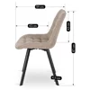 Scaun Rivulus 2, 53x59x87 h cm, Stofa Beige picture - 8