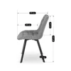 Scaun Rivulus 2, 53x59x87 h cm, Stofa Gri picture - 7