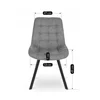 Scaun Rivulus 2, 53x59x87 h cm, Stofa Gri picture - 8
