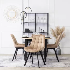 Scaun Rivulus, 53x59x87 h cm, Catifea Beige