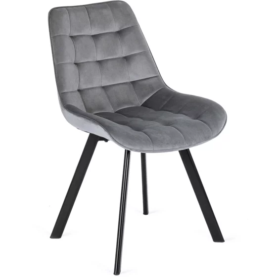 Scaun Rivulus, 53x59x87 h cm, Catifea Gri picture - 1