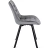 Scaun Rivulus, 53x59x87 h cm, Catifea Gri picture - 7