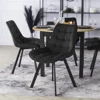 Scaun Rivulus, 53x59x87 h cm, Catifea Neagra picture - 2