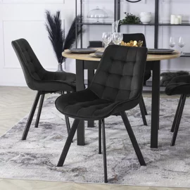 Scaun Rivulus, 53x59x87 h cm, Catifea Neagra