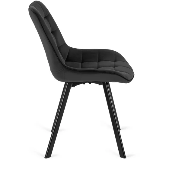 Scaun Rivulus, 53x59x87 h cm, Catifea Neagra picture - 4