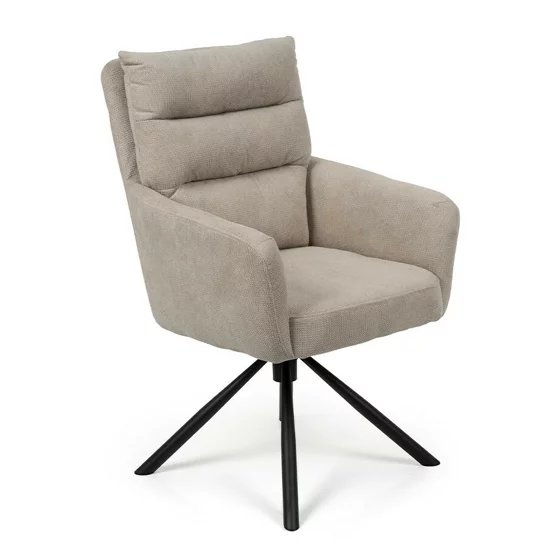 Scaun Rotativ Enzo, 60x60x92 h cm, Stofa, Gri Deshis picture - 1