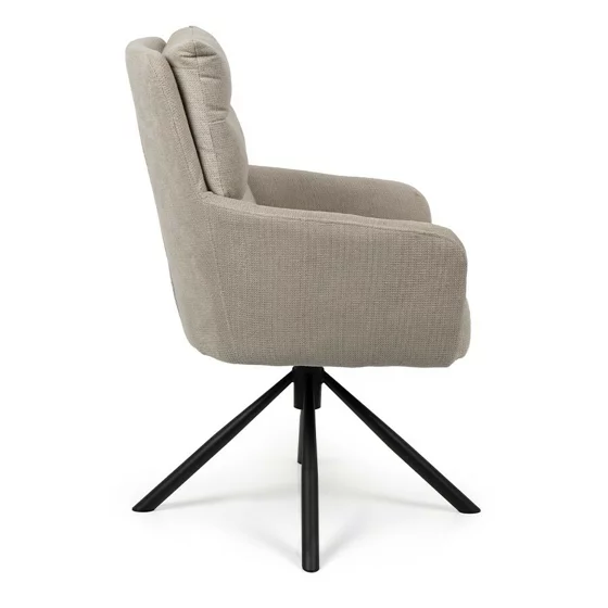 Scaun Rotativ Enzo, 60x60x92 h cm, Stofa, Gri Deshis picture - 4